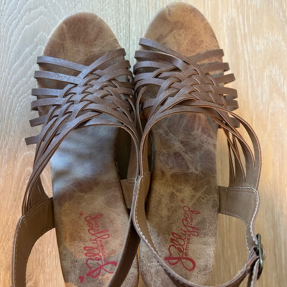 Jelly Pop Brown  Wedges Size 9 never worn